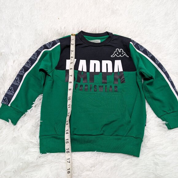 Kappa Unisex Crew Neck Green Pullover Loopknit with long sleeve Sweatshirt NWOT - Picture 4 of 9